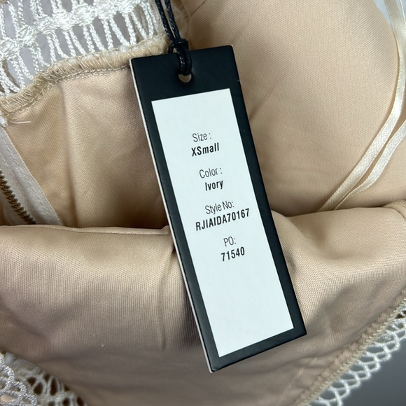 New nwt Romeo & Juliet Couture Canvas Lace Overlay Dress XS - Picture 11 of 12